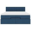 vidaXL Bed met matras 140x190 cm stof blauw
