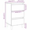 vidaXL Nachtkastje met lade Zwart Eiken 40 x 35 x 69 cm Bewerkt hout