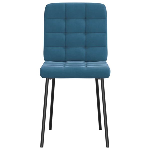 vidaXL Eetkamerstoelen 2 st fluweel blauw