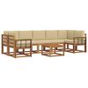 vidaXL Buiten bankenset 8 st Natuurlijk en Beige