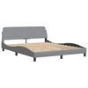vidaXL Bedframe zonder matras "Hvar" stof lichtgrijs 160x200 cm