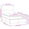 vidaXL Boxspring met matras en LED kunstleer wit 120x190 cm