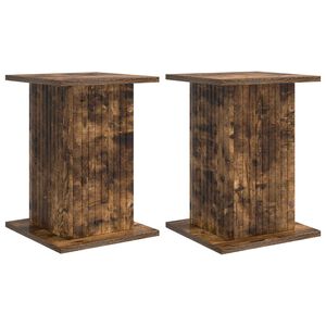 vidaXL Plantenstandaard 2 pcs Gerookt eiken 30,5 x 30 x 43 cm