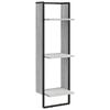 vidaXL Wandrek 3-laags 30x25x100 cm bewerkt hout grijs sonoma eiken
