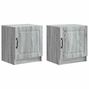 vidaXL Nachtkastje 2 pcs Grijs sonoma 43 x 34,5 x 47 cm Bewerkt hout