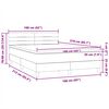 vidaXL Boxspring met matras en LED fluweel donkergrijs 160x210 cm