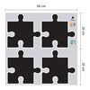 WALPLUS Krijtbord decoratiesticker puzzel 54x54 cm zwart
