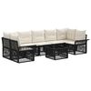 vidaXL Tuinbankenset 8 st Zwart poly rattan