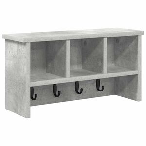 vidaXL Wandgemonteerde kapstok Muurmontage Beton Grijs 50 x 16 x 26 cm