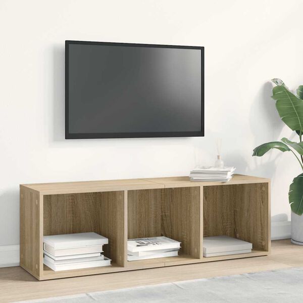 vidaXL Boekenkast/tv-meubel 36x30x114cm bewerkt hout sonoma eikenkleur
