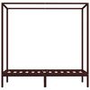 vidaXL Hemelbedframe massief grenenhout donkerbruin 100x200 cm