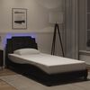 vidaXL Bedframe met LED zonder matras "Zadar" zwart 100x203 cm