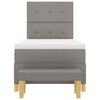 vidaXL Boxspring bed met matras met hoofdeinde Taupe 100 x 200 cm Stof