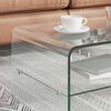 vidaXL Salontafel 50x45x33 cm gehard glas transparant