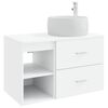 vidaXL Badkamermeubelset 2 pcs Wit Bewerkt hout