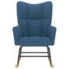 vidaXL Schommelstoel stof blauw