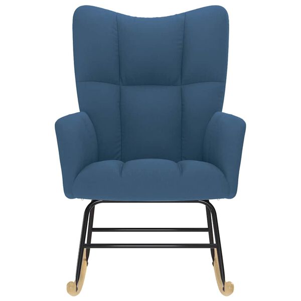 vidaXL Schommelstoel stof blauw
