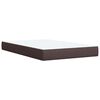 vidaXL Boxspring met matras stof donkerbruin 120x200 cm