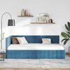 vidaXL Hoekbedframe met hoofdeinde Blauw 90 cm x 190 cm Fluweel