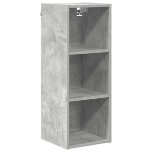 vidaXL Hangkast met opslag Beton Grijs 30 x 29,5 x 80 cm Bewerkt hout