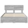 vidaXL Bedframe met hoofdeinde Grijs Sonoma 150 x 200 cm Bewerkt hout