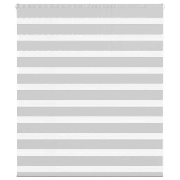 vidaXL Zebra rolgordijn 130x100 cm stofbreedte 125,9 cm lichtgrijs