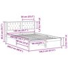 vidaXL Bedframe Donkergrijs 140 x 200 cm Massief grenenhout