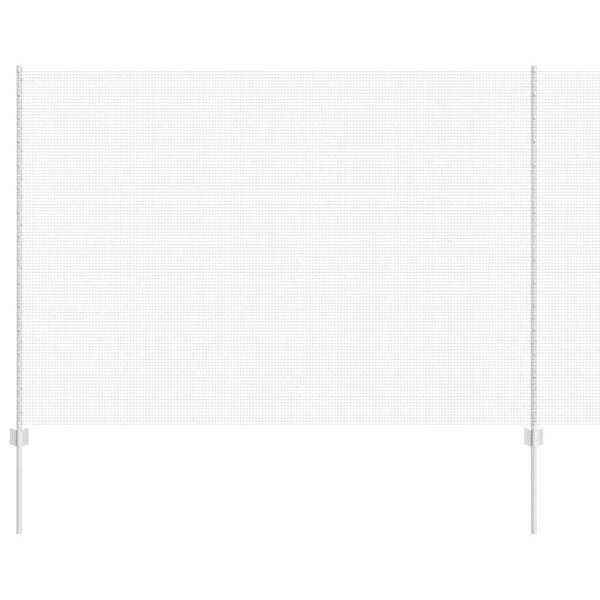 vidaXL Hek en paal Zilver 1,5 x 10 m Staal