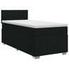 vidaXL Boxspringbed met matras met hoofdeinde Zwart 80 x 200 cm Stof