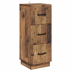 vidaXL Ladenkast Oud hout 33 x 34,5 x 87 cm Bewerkt hout