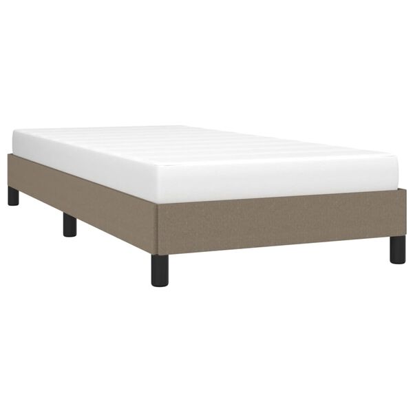 vidaXL Bedframe zonder matras 90x190 cm stof taupe