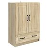 vidaXL Dressoir met lade Sonoma Eiken 66 x 34,5 x 92 cm Bewerkt hout