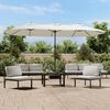 vidaXL Parasol dubbel 449x265 cm zandwit