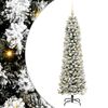 vidaXL Kunstkerstboom met 300 LED Wit 210 cm PVC en Metaal en Plastic