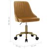 vidaXL Eetkamerstoel draaibaar fluweel bruin
