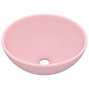 vidaXL Wastafel rond 32,5x14 cm keramiek matroze