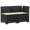 vidaXL Tweedelige Tuinbank met Kussens Rattan Look 2-zits PP Antraciet