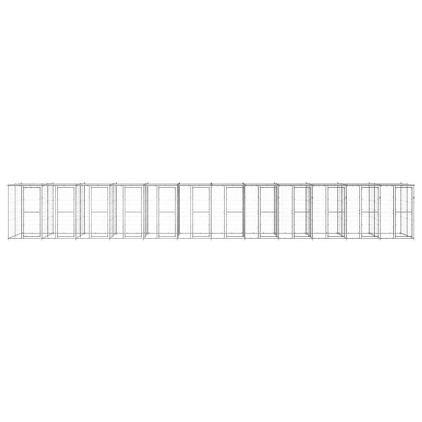 vidaXL Hondenkennel met dak 29,04 m&sup2; gegalvaniseerd staal