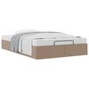 vidaXL Bedframe zonder matras 120x190 cm kunstleer cappuccinokleurig