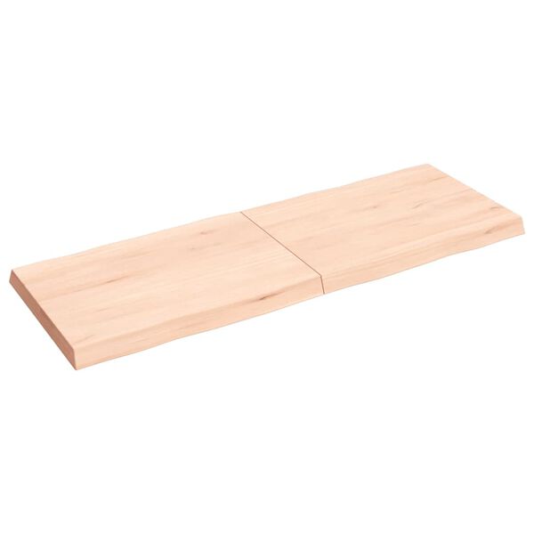 vidaXL Tafelblad natuurlijke rand 140x50x(2-6) cm massief eikenhout