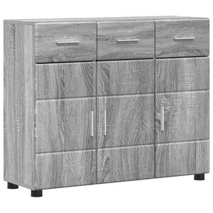 vidaXL Dressoir FLORIN Grijs Sonoma 88,5 x 30,5 x 73 cm Bewerkt hout