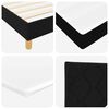 vidaXL LED Box Spring Bed met matras met LED Zwart 180 x 200 cm Stof