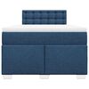 vidaXL Boxspring met matras stof blauw 120x190 cm