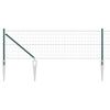 vidaXL Euro-hek met grondpennen 10 x 0,4 m PVC-Coated Staal Groen Mesh