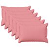 vidaXL Kussensloop 6 pcs HOUTEN Roze 50 x 75 cm Faux Linnen
