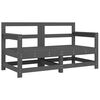 vidaXL Tuinstoelen 2 st met kussens massief grenenhout grijs