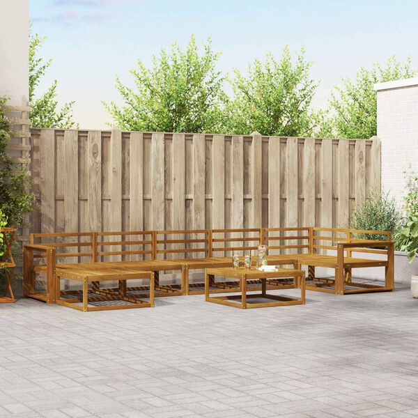 vidaXL Buiten bankenset 8 pcs Naturel Massief Acaciahout