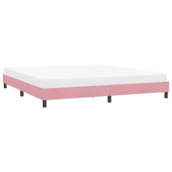 vidaXL Bedframe zonder matras 180x210 cm fluweel roze