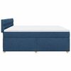 vidaXL Boxspring met matras stof blauw 200x200 cm