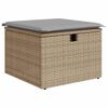 vidaXL Tuinbankenset met kussen met opslag 6 pcs Beige Poly riet